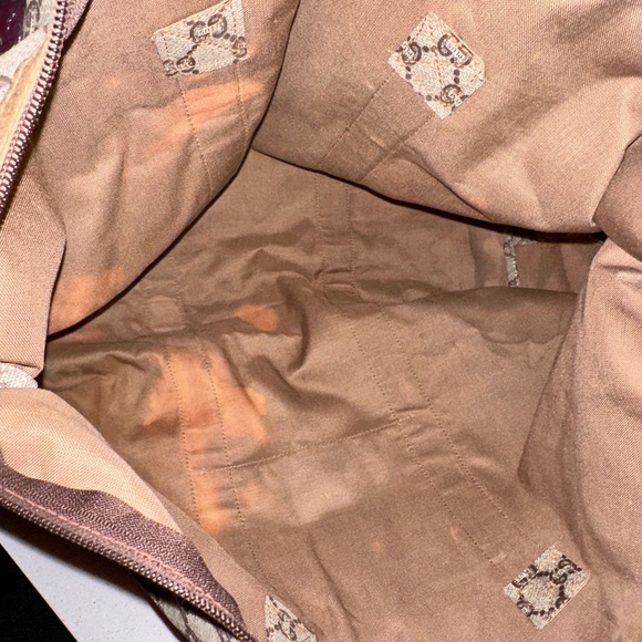 GUCCI GG Plus Supreme Web Sherry Line Tote Bag
Beige Red Green Auth - Picture 15 of 16